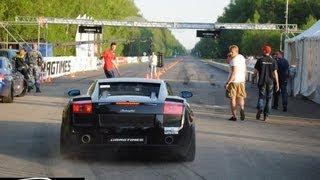 22.2 sec 1 mile NEW RECORD !!! 395 kmh Lamborghini Gallardo Nera.1500hp