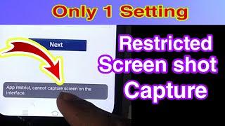App restricted screenshot captured problem fix/how to take restricted screenshot