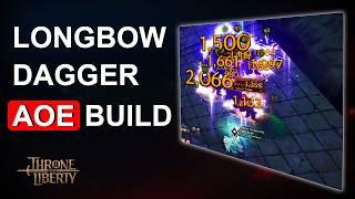 The Best Solo/Group AOE Farming Longbow Dagger Build in Throne and Liberty | Rotation & Skill Build