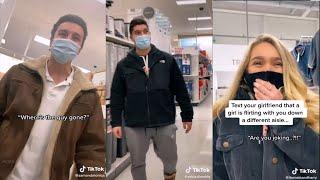 Text your boyfriend that a guy is flirting with you | TikTok Couples Prank