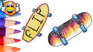 Coloring Pages For Kids Skateboard | Coloring for Kids | Bibabibo