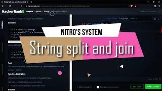 String split and join | Hackerrank | Python