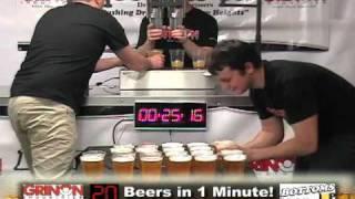 56 Beers Filled In One Minute