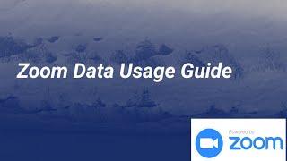 How to reduce the data usage when using Zoom