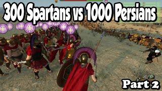 300 Spartans vs 1,000 Persians - Mount and Blade 2 Bannerlord Part 2