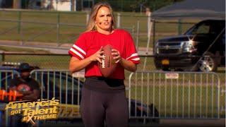 Jenna Bandy ATTEMPTS To Beat Her Own World Record For Farthest Female Football Throw! Will It Work?