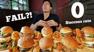 UNDEFEATED 10LB TEAM BURGER CHALLENGE EATEN SOLO?! | First Ever Food Challenge Fail?