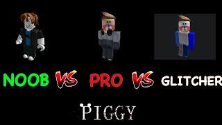 Noob Vs Pro Vs Glitcher in Piggy | Roblox