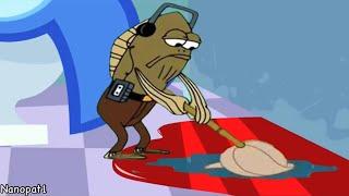 Fred mopping tomato sauce (happy tree friends surfin’ summer meme)