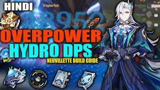 [HINDI] Hydro DPS Neuvillette Build Guide For F2P - Best Weapons, Artifacts & Teams - Genshin Impact