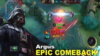 Argus Epic Comeback! Gameplay | Mobile Legends