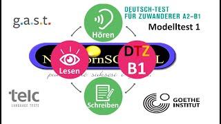 telc / Goethe DTZ B1, Hören, Lesen und Schreiben, Prüfungen B1 Modellsatz 1 NEU  2024 Mit Lösung