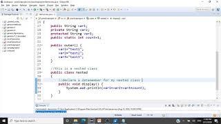 Nested Classes (Non Static) - Inner Classes -  Java Programming - CSE1007