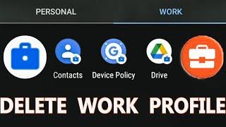 How to delete Work Profile Apps / Folders