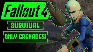 Can I Beat Fallout 4 Survival Difficulty With Only Grenades?! | Fallout 4 Survival Challenge!