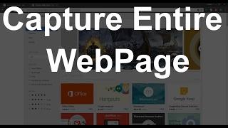 How to Capture Entire WebPage