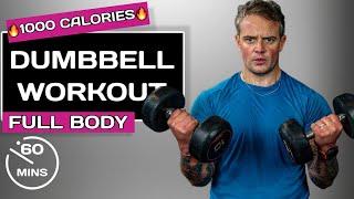 BURN 1000 Calories60 Min DUMBBELL Workout | Tabata, HIIT & Strength