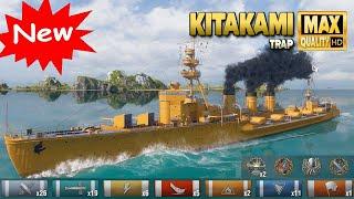 New torpedo cruiser Kitakami on map Trap - World of Warships