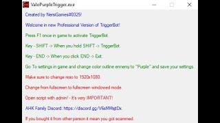 VALORANT PREMIUM TRIGGERBOT SCRIPT FULL UNDETECTED (DOWNLOAD IN DISCORD)