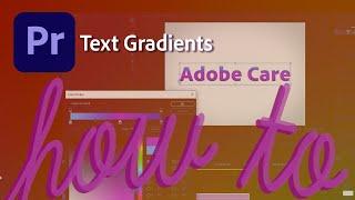 How to create text gradients in Premiere Pro
