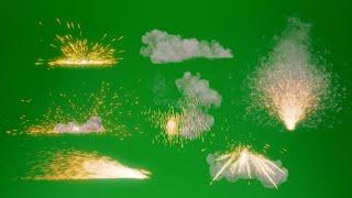 Smokes and Sparks free Green Screen Pack | Green screen Sparks | Green screen Smokes
