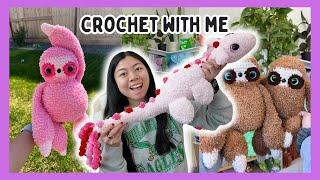 First Makes of 2025!  Sloths, Baby Nessie, & More! Crochet With Me / Amigurumi Studio Vlog