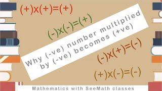 Why is negative times nagative gives positive|| Multiplication of (-) by (-) =(+) @SeeMathClasses