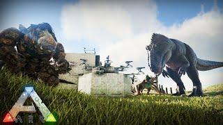 FOUNDATION WIPING THE ALPHA TRIBE!!  - Ark Survival Evolved PvP