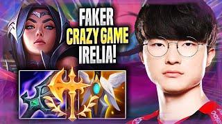 FAKER CRAZY GAME WITH IRELIA! - T1 Faker Plays Irelia MID vs Qiyana! | Season 2022