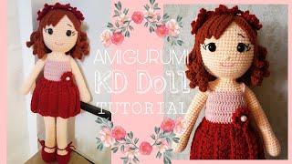 How to CROCHET AMIGURUMI KD DOLL | PART 1 | with english sub | TUTORIAL #21 by: kamille's Designs