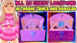 EASY ALL 10 Chest Locations In The Throne Tower And Dungeon Royale High Campus 3 Update