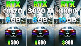 RTX 3070 Ti vs RTX 3070 vs RTX 3080 - Test in 8 Games