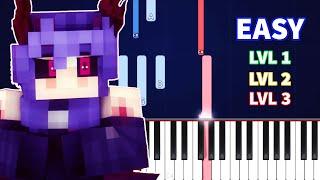 Rainimator - Falling (Minecraft Song) - EASY Piano tutorial (Synthesia)