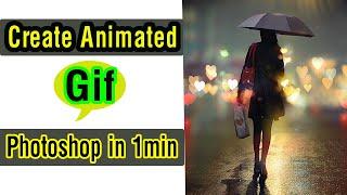 How to make an Animated GIF in Photoshop Gif Animation   Rain   Bangla By Sobuj