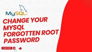 MySQL Forgotten Root password reset