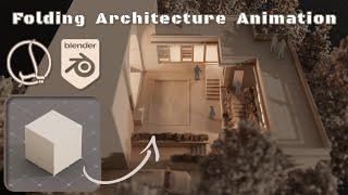 Folding Cube Into Architecture Model - Blender Animation