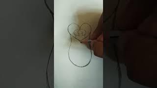 Rose  drawing from heart #shorts #Anamika Art and craft #yt shorts /youtube shorts