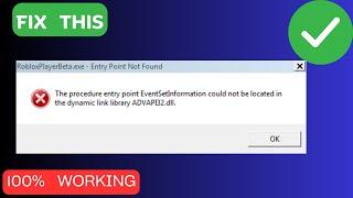 How to Fix “Advapi32.dll” Error in Roblox