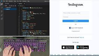 ASMR Programming - Instagram Login Page with Html CSS - No Talking