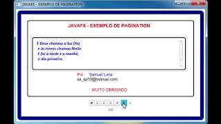 JAVAFX -  EXEMPLO DE PAGINATION