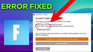 How to Fix Fortnite Error Code 10022 | Fix Fortnite Not Launching (Solved 100%)