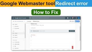 How to 𝐟𝐢𝐱 𝐫𝐞𝐝𝐢𝐫𝐞𝐜𝐭𝐢𝐨𝐧 𝐞𝐫𝐫𝐨𝐫 in webmaster tools || 𝐟𝐢𝐱 𝐒𝐞𝐚𝐫𝐜𝐡 𝐜𝐨𝐧𝐬𝐨𝐥𝐞 𝐞𝐫𝐫𝐨𝐫