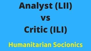 Comparative Socionics. The Analyst and Critic types comparison. Eng sub