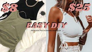 EASY DIY: Upcycle Your Tank Top! // Princess Polly Drawstring Top Inspired