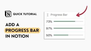 How to Create a Progress Bar in Notion (Quick Tutorial)