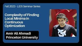 Fall 2023 LIDS Seminar- Amir Ali Ahmadi (Princeton University)