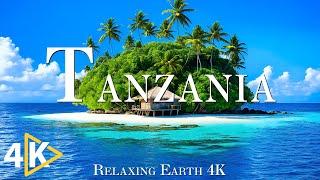 FLYING OVER TANZANIA (4K UHD) Amazing Beautiful Nature & Relaxing Music