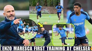 INSIDE! Enzo Maresca First Training At Chelsea! Lavia And Fofana All Spotted Working Hard.