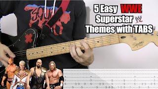 5 Easy WWE Superstar Themes Guitar Riffs [with TABS]