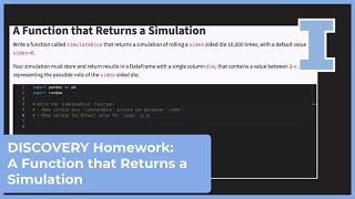 Mastery Platform Walkthrough: A Function that Returns a Simulation